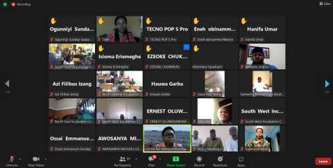 NOUN Incubatees' Induction for 2022